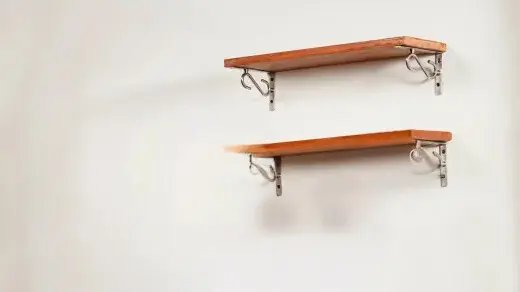 Wooden shelf installation